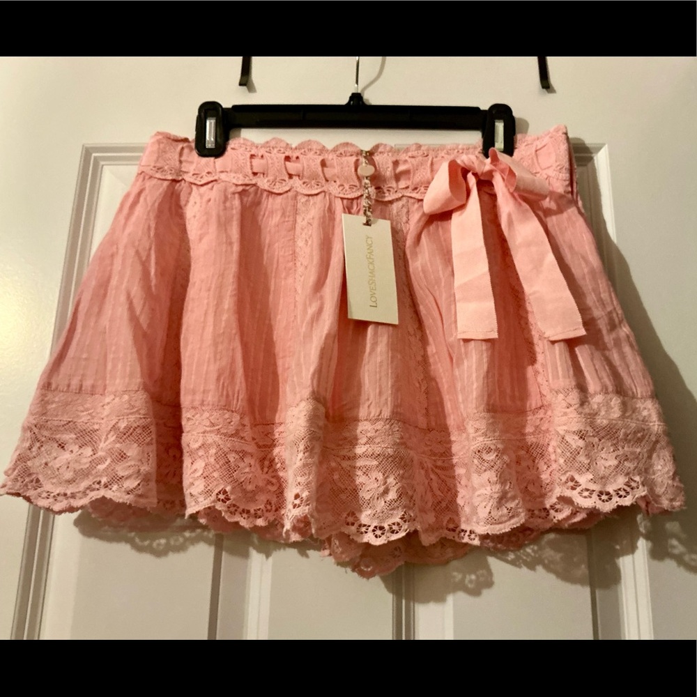 Love Shack Fancy Matera Skirt, Pink, Sz 2, NWT